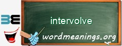 WordMeaning blackboard for intervolve